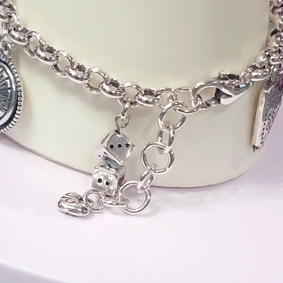 BRIGHTON RETIRED LAS VEGAS NEVADA GAMBLING 6 CHARM BRACELET NWOT - Picture 3 of 12